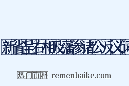 新省呈右相及藩参诸公反义词是什么意思的图片